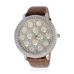 STRADA Watch Austrian Crystal Brown